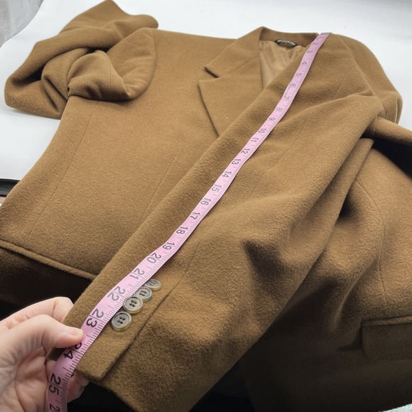 Vintage Bill Blass Camel Hair Blazer Jacket Suit Coat Mens Tan Two Button 44 R - Picture 8 of 10
